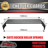 TANDEM 330MM GUARDS - OFF ROAD - CHEQUER PLATE - ROCKER ROLLER SPRINGS