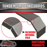 TANDEM 330MM GUARDS & STEPS-OFF ROAD-SMOOTH STEEL-SUIT SLIPPER SPRINGS