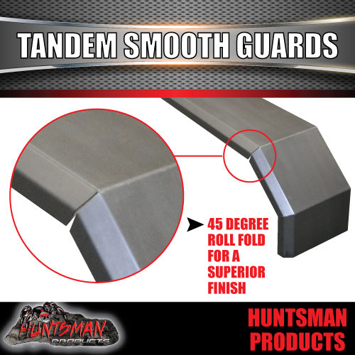 TANDEM 330MM GUARDS & STEPS-OFF ROAD-SMOOTH STEEL-SUIT SLIPPER SPRINGS