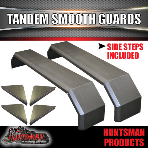 TANDEM 330MM GUARDS & STEPS-OFF ROAD-SMOOTH STEEL - ROCKER ROLLER SPRINGS