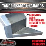 TANDEM 330MM GUARDS & STEPS-OFF ROAD-SMOOTH STEEL-SUIT SLIPPER SPRINGS