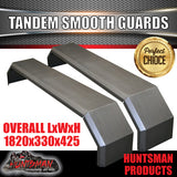 TANDEM 330MM GUARDS & STEPS-OFF ROAD-SMOOTH STEEL-SUIT SLIPPER SPRINGS