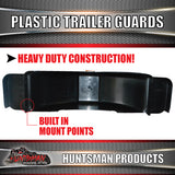 x2 Boat Trailer Black Plastic Trailer Mudguard & Steps Suit 13" or 14" Wheels