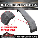 TANDEM GUARDS- CHEQUER STEEL- SLIPPER SPRINGS- 250mm WIDE