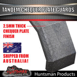 TRAILER GUARDS- TANDEM- 250mm WIDE- CHEQUER PLATE- SLIPPER SPRINGS- WITH STEPS