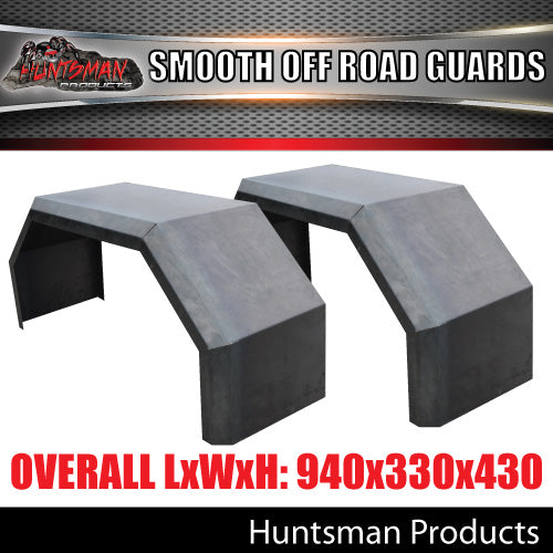 TRAILER GUARDS -OFF ROAD-SINGLE AXLE 330MM - SMOOTH STEEL