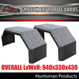 TRAILER GUARDS -OFF ROAD-SINGLE AXLE 330MM - SMOOTH STEEL