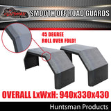 TRAILER GUARDS -OFF ROAD- SINGLE AXLE -SMOOTH STEEL & STEPS