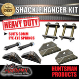 OFF ROAD TRAILER CARAVAN 60mm EYE TO EYE SHACKLE HANGER KIT