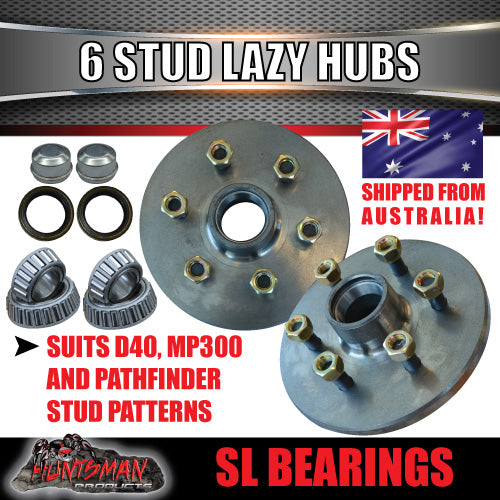 6 stud trailer hubs 6/114.3 suit D40 NP300 with S/L bearings