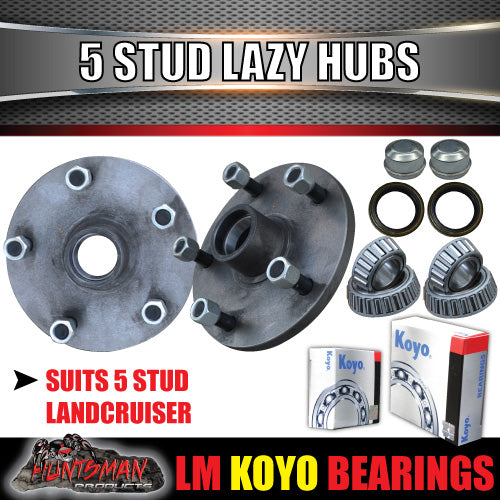 pair 5 stud trailer hubs 5/150 suit toyota Landcruiser LM Japanese KOY huntsmanproducts