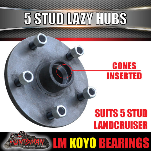 pair 5 stud trailer hubs 5/150 suit toyota Landcruiser LM Japanese KOY huntsmanproducts