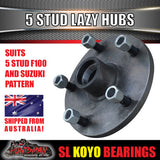 x2 trailer hubs 5/139.7 suit F100 & Suzuki with S/L Japanese KOYO bearings