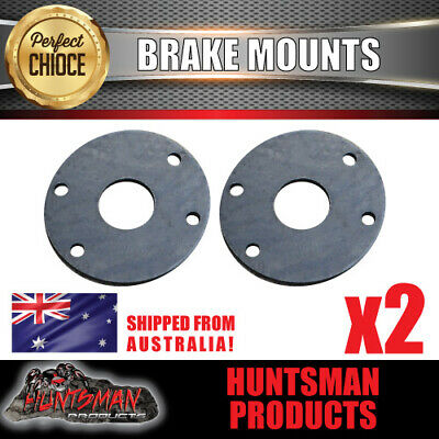 2x 45mm Round Trailer Axle Hydraulic Drum Brake Mount Flange Plate