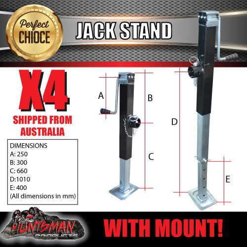 x4 trailer caravan canopy jack stand 3600kg rated