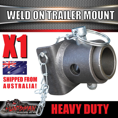 Jack Stand Weld on Mount, Solid Hinge Bracket suit 65mm