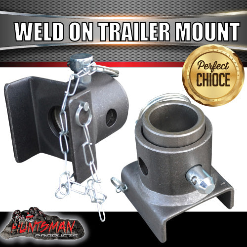 Jack Stand Weld on Mount, Solid Hinge Bracket suit up to 65mm Wide Stands