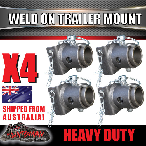 x4 Jack Stand Weld on Mount, Solid Hinge Bracket suit 65mm