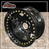 17X8 Beadlock 5 STUD BLACK JEEP WRANGLER STEEL WHEEL -25 OFFSET