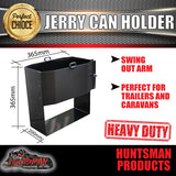 20 Litre Jerry Can Holder Front Opening Black Powdercoat Finish