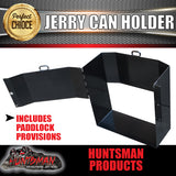 20 Litre Jerry Can Holder Front Opening Black Powdercoat Finish