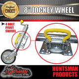 8" TRAILER CARAVAN JOCKEY WHEEL. 750KG. SWING UP