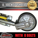 8" Trailer Caravan Swing Up Jockey Wheel & 100x50mm U bolts