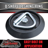 8X Lashing D Ring Tie Down Point & Plastic Guard For Truck Trailer Ute