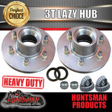 2X 3 Tonne 6 Stud Trailer Caravan Hubs 6/139.7 pcd 3000kg Bearings.  Suits Huntsman & Alko