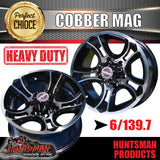 15X8 0 Offset Cobber Mag Wheel 6/139.7 pcd