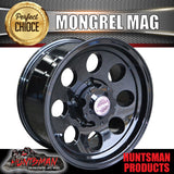 16X8 Mongrel Alloy Wheel Rim, Black, 5/150 pcd, 0 Offset suit Landcruiser