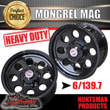 16X8 Mongrel Alloy Wheel Rim, Black, 5/150 pcd, 0 Offset suit Landcruiser