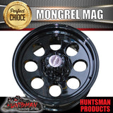 16X8 -22 Offset Mongrel Alloy Mag Rim 6/139.7 pcd Black Suits Patrol Toyota Hilux etc