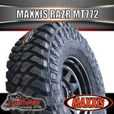 32x11.5R15 L/T MAXXIS RAZR MT772 on 15" BLACK STEEL RIM. 32 11.5 15