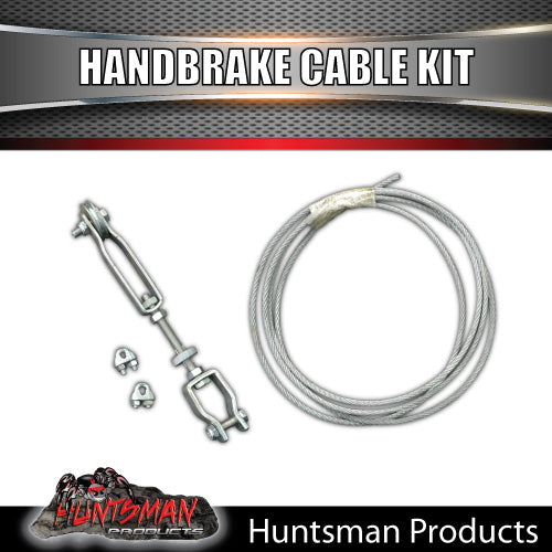 Mechanical Brake Marine Lever & cable kit suit 75mm Draw Bar