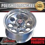 16X8 -22 Mongrel Alloy Mag Wheel Rim 6/139.7 pcd. Polished Finish. Fits Landcruiser, Patrol, Hilux, BT50, Ranger Etc