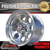 16X8 -22 Mongrel Alloy Mag Wheel Rim 6/139.7 pcd. Polished Finish. Fits Landcruiser, Patrol, Hilux, BT50, Ranger Etc