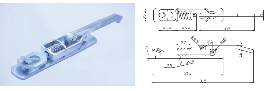 x6 Heavy Duty Over Centre Fastener Lock Latch (Weld On)