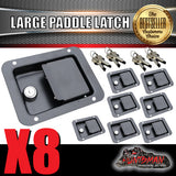 x8 Large Black Paddle Handle Lock Latch for Caravan Ute Truck Toolbox