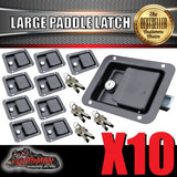 x10 Large Black Paddle Handle Lock Latch for Caravan Ute Truck Toolbox