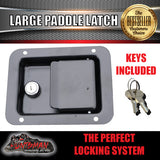 x1 Large Black Paddle Handle Lock Latch for Caravan Ute Toolbox truck