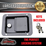 x2 Large Black Paddle Handle Lock Latch for Caravan Ute Truck Toolbox