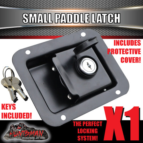 x1 Black Paddle Handle Lock Latch for Caravan Canopy Ute Truck Toolbox