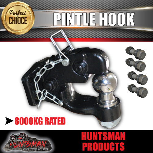 8000kg Pintle hook with combination 50mm tow ball rated 3500kg.