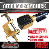 Off Road Trailer Caravan Poly Block Coupling & Handbrake Kit. Hard Chrome Shaft! CTA Approved