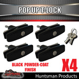 x4 Slim T Handle Pop Up Lock Latch for Trailer 4x4 Ute Caravan Canopy Toolbox