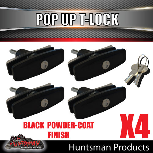 x4 Slim T Handle Pop Up Lock Latch for Trailer 4x4 Ute Caravan Canopy Toolbox