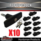 x10 Slim T Handle Pop Up Lock Latch for Trailer 4x4 Ute Caravan Canopy Tool box