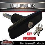 x1 Slim T Handle Pop Up Lock Latch for Trailer 4x4 Ute Caravan Canopy Tool box