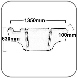 50 LITRE SLIMLINE WATER TANK WITH MOUNT KIT. PRV50-MK